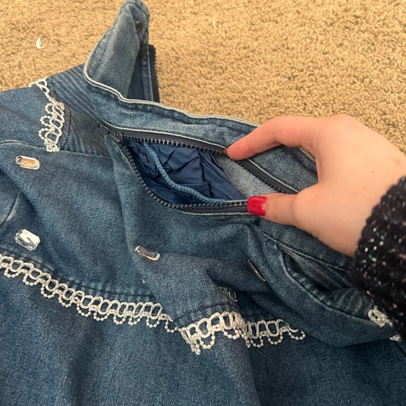 Sergio Valente Size Large denim bomber jacket - Picture 5 of 6